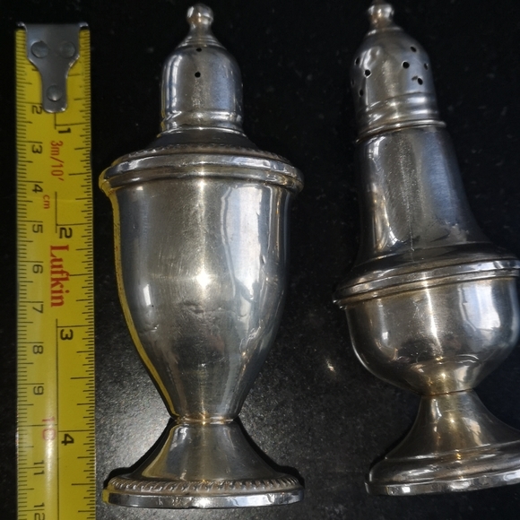 Sterling Silver Salt and Pepper shakers - Picture 2 of 4